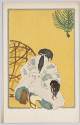 松葉と稚児(中京図案会懸賞考案) / Pine Needles and Child (Design Created for the Chūkyō Design Association Competition) image