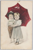 傘と子供(仕掛け絵葉書、外国製)/Umbrella and Children (Popup Picture Postcard, Foreign-Made) image