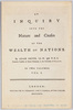 アダム・スミス著「国富論」初版(西暦1776年)第一巻の扉/Title Page of Volume 1 of the 1776 First Edition 