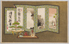 聖寿萬歳 謹賀新年 屏風 (年賀状)/Long Live the Emperor, Best Wishes for a Happy New Year, Folding Screen (New Year's Greeting Card) image