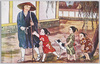 西行法師銀の猫を子供に与ふる図/Picture Depicting the Monk Saigyō Giving a Silver Cat to Children image