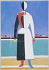 熊手を持つ女 マレービッチK.C./Woman Holding a Rake, Malevich K.C., Oil Painting image