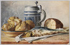 魚とイモとパン(静物画)(外国製)/Fish with Potatoes and Bread (Still Life) (Foreign-Made) image