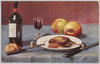 鶏肉とワインとリンゴ(静物画)(外国製)/Chicken with Wine and Apples (Still Life) (Foreign-Made) image