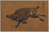 イノシシ(水墨、金地)(年賀状)/Wild Boar (Ink Painting, Gold Ground) (New Year's Greeting Card) image