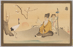 福禄寿 / Fukurokuju, the God of Happiness, Wealth, and Longevity image