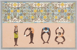 猿の人形文字(年賀状) / Monkeys Forming Numbers (New Year's Greeting Card) image