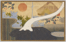 流水に梅と富士山 / Stream with Plum Tree and Mt. Fuji image
