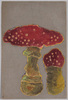 赤いキノコ(立体細工貼付)/Red Mushrooms (Motif Attached) image
