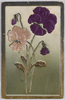 スミレ(布貼付)(Raphael Tuck ＆ Sons”EMBOSSED SATIN”Series)/Violets (Cloth Attached) (Raphael Tuck & Sons "Embossed Satin" Series) image