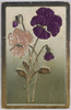 スミレ(布貼付)(Raphael Tuck ＆ Sons”EMBOSSED SATIN”Series)/Violets (Cloth Attached) (Raphael Tuck &amp; Sons "Embossed Satin" Series) image