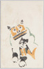 のらくろの獅子舞(年賀状、ステンシル)/Norakuro's Lion Dance (New Year's Greeting Card, Stencil) image