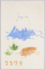 イノシシと富士山(年賀状、ステンシル)/Wild Boar and Mt. Fuji (New Year's Greeting Card, Stencil) image