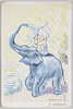 象と一緒に水遊び 南義郎画伯筆/Splashing Water with an Elephant by Painter Minami Yoshirō image
