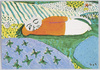 絵葉書世界 「ネコとカエル」長新太/Picture Postcard World: Cat and Frogs by Chō Shinta image