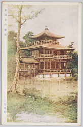 「金閣寺の新緑」 三宅克巳[己] / Fresh Green of Spring at the Kinkakuji Temple, Miyake Kokki image