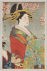 桜の下の遊女/Courtesans under Cherry Blossoms (Part of Nishiki-e) image