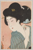 白粉を塗る女性/Woman Putting on Face Powder (Part of Nishiki-e) image