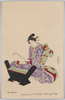Compliments of Formosa Oolong Tea．(楽器を演奏する女性) 豊国画/Compliments of Formosa Oolong Tea (Woman Playing an Instrument) by Toyokuni image