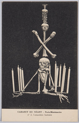 CABARET DU NÉANT - Paris-Montmarte, n°2, Lampadaire funéraire / CABARET DU NÉANT - Paris-Montmarte, n°2, Funeral Lamp post image