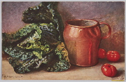 Raphael Tuck&Sons’”OILETTE”Serie.”Gemuse-Stilleben”No.848(外国製) / Raphael Tuck & Sons' "Oilette" Series "Gemuse-Stilleben" No. 848) (Foreign-Made) image
