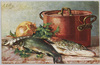 魚とタマネギと鍋(外国製)/Fish with Onion and Cookpot (Foreign-Made) image