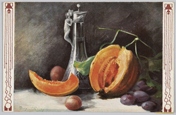 鉄製水差しと果物(外国製) / Metal Water Jug and Fruit (Foreign-Made) image