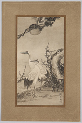 旭日と松竹梅と鶴 / Pine, Bamboo, Plum, and Cranes with the Rising Sun image