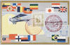 明治十年万国郵便聯合加盟五十年記念　国旗とプロペラ機/Picture Postcards Commemoration of the 50th Anniversary of the 1877 Accession to the Universal Postal Union: National Flags and Propeller Plane image