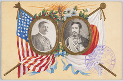 天皇(明治天皇) ルーズベルト大統領 / Emperor Meiji, President Roosevelt image