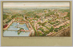 THE BIRD' S EYE VIEW OF THE TOKYO TAISHO EXPOSITION, UYENO PARK image