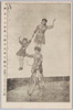 自転車三人曲乗　上愛子　左初　下静子　日本アームストロング一行/Three-person Acrobatic Bicycle Stunt, Upper: Aiko, Left: Hatsu, Lower: Shizuko, Japan Armstrong Group image