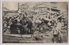 明治四十三年八月大洪水ノ実況向島札幌ビール裏手避難者/Actual Scene of the Great Flood of August 1910: Evacuees behind the Sapporo Breweries Building, Mukōjima image