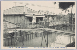都下稀有ノ大洪水向島堤ヨリ見ル小梅土手ノ浸水 / Unusual Great Flood in the Capital: Inundation below the Koume Embankment Viewed from the Mukōjima Embankment image