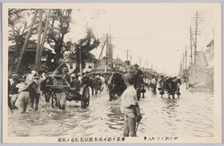 明治四十三年八月東京大洪水本所郵便局附近ノ実況 / Great Tokyo Flood of August 1910: Actual Scene near the Honjo Post Office image