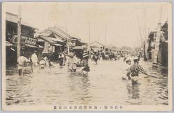 小石川指ケ谷町附近出水の実景 / Actual Scene of the Flood near Koishikawa Sasugayachō image
