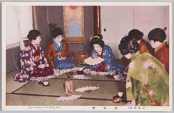(日本風俗)投扇興 / (Japanese Customs) Tōsenkyō (Fan-tossing Game) image
