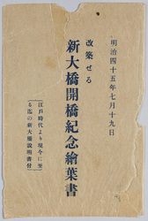 明治四十五年七月十九日改築せる新大橋開橋紀念絵葉書 / Picture Postcards Commemorating the Opening of the Reconstructed Shinohashi Bridge on July 19th, 1912 image