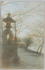 灯籠と湖畔の道/Lantern and Lakeside Path image