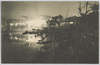 池畔の建物夜景/Night View of a Building by a Pond image