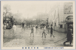  (明治四十三年八月大出水実况)浅草公園惨状 / (Actual Scenes of the Great Flood of August 1910) Scene of the Disaster of Asakusa Park image