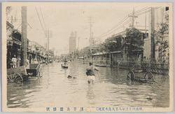  (明治四十三年八月大出水実况)浅草公園惨状 / (Actual Scenes of the Great Flood of August 1910) Scene of the Disaster of Asakusa Park image