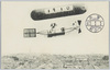 気球で東京の空を飛ぶ犬 (1910年賀状)/Dog Flying in a Balloon Over Tokyo (1910 New Year's Card) image