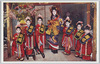 原色写真版　京都島原　太夫の道中 (２)/Tricolour Print; Shimabara, Kyoto; Procession of Courtesans (2) image