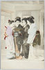 本を見る和装女性たち/Women in Kimono Browsing a Book image