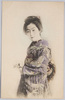花を持つ和装女性/Woman in Kimono Holding a Flower  image