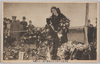 各方面より受けたる花輪に禧々たる鳥女/Airwoman Pleased with Garlands Presented by Various Circles image