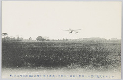 グラーデ式飛行機ニテ日野大尉四十五米突ノ高處ヲ飛行実況 / Actual Scene of Captain Hino Flying at an Altitude of 45 Meters in a Grade Type Aircraft image