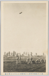 改元初度陸軍特別大演習参加 歩兵作業及飛行船 / Participation in the First Special Army Exercise of the New Era (1912), Infantry Work and Airship image