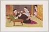 子供のいたずら (4)居眠りしている書生の髪を切る/Children's Mischief (4), Cutting the Hair of a Sleeping Student image